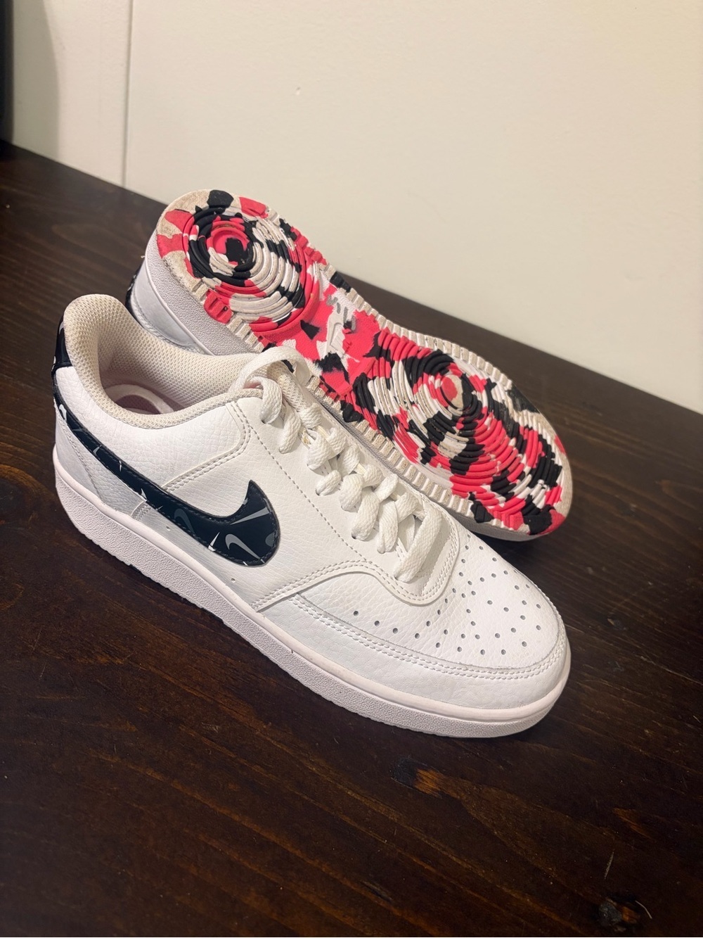 NEW Nike Court Vision Low Shoes Pink Swooshfetti DM8079 100 Women's Size 7.5